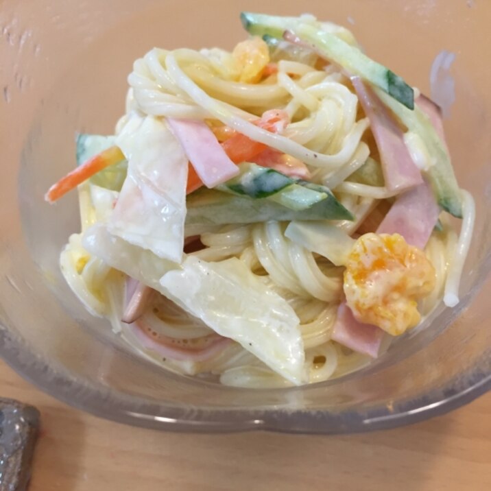 野菜シャキシャキスパゲティサラダ♪